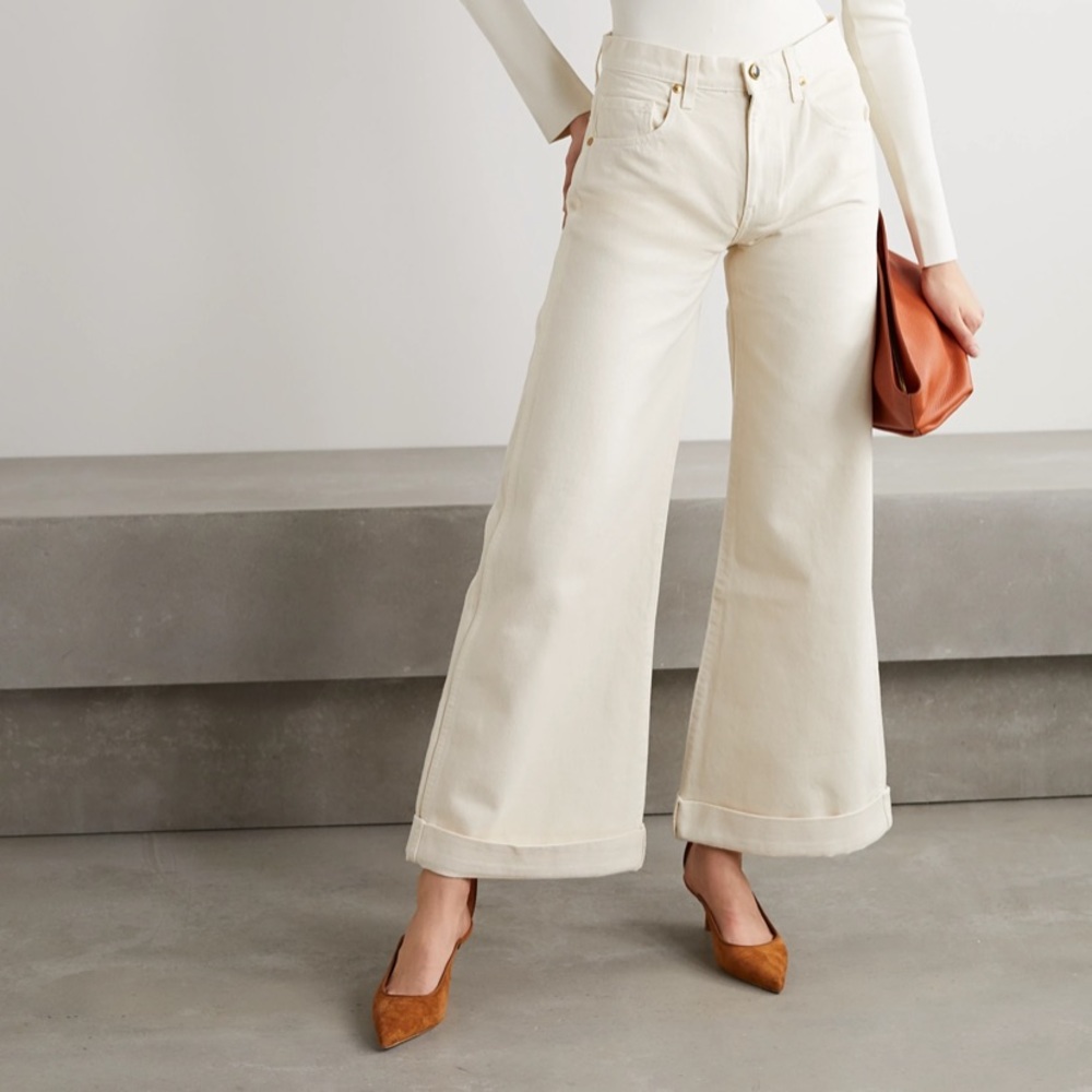 Khaite Noelle Beige Jeans